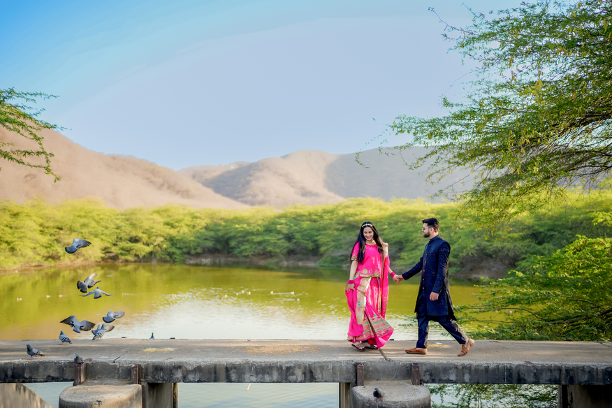 Amit & Khushboo pre-wedding shoot photograph in Jaipur, Rajasthan